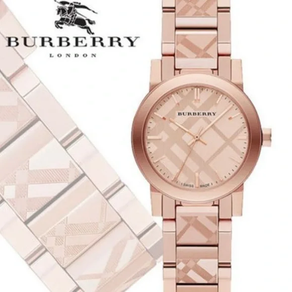 ? Authentic Burberry Rose Gold-tone Ladies Bu9235 Watch Burberry City Ladies Rose Gold Steel 26MM | BU9235 – Watch2Day main image 3